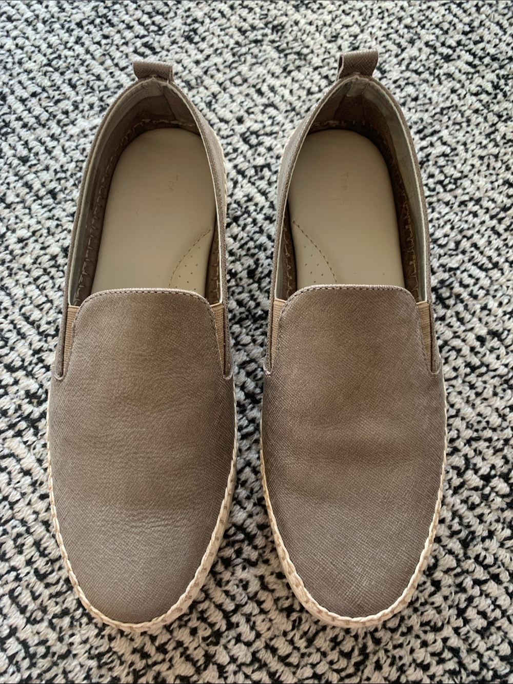 THE FLEXX Men's Slip-On Loafers in Taupe Canvas